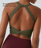 Débardeur yoga court SoftlyZero™ Plush à découpes A-C