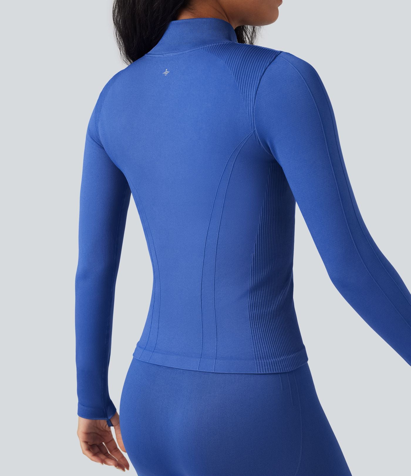 Veste yoga col montant à manches longues avec passants pouces sans couture OneForm Seamless Flow
