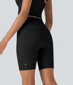 Short cycliste 7,5 cm d'entraînement gainant galbant taille haute avec effet scrunch et poches Halara UltraSculpt™