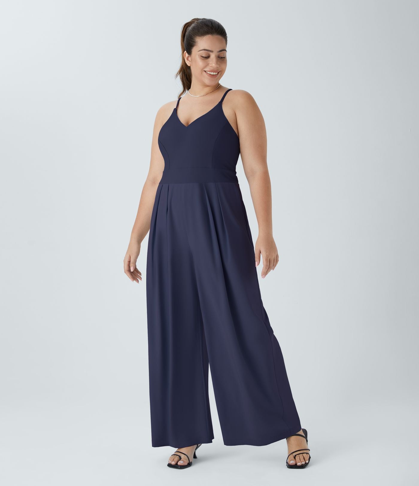 Breezeful™ Combinaison Dos Nu Poche Zippée Invisible Sur le Côté Jambe Large Séchage Rapide Grande Taille