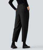 Pantalon tailleur SoftlyZero™ Plush Thermal fuselé ceinturé taille très haute avec poches