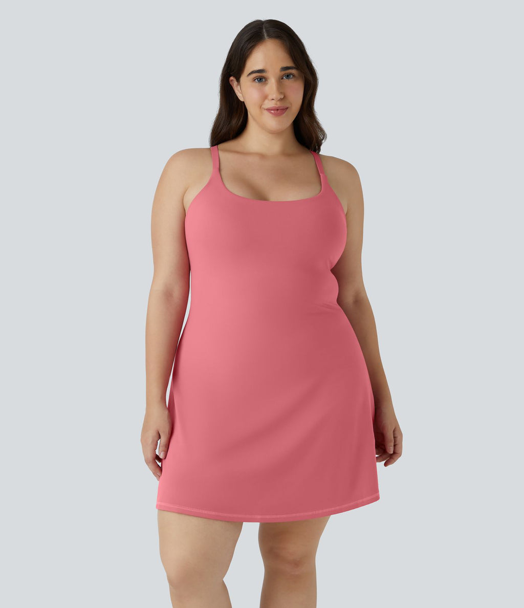 Quotidien Softlyzero™ Plush Robe d'Activité Grande Taille Fluide 2-en-1 à Dos Nu Style Wannabe Longue avec Ajustable et Bretelles Réglables