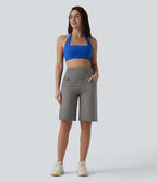 Short de yoga SoftlyZero™ Airy ample gainant taille haute effet frais InstantCool avec poches