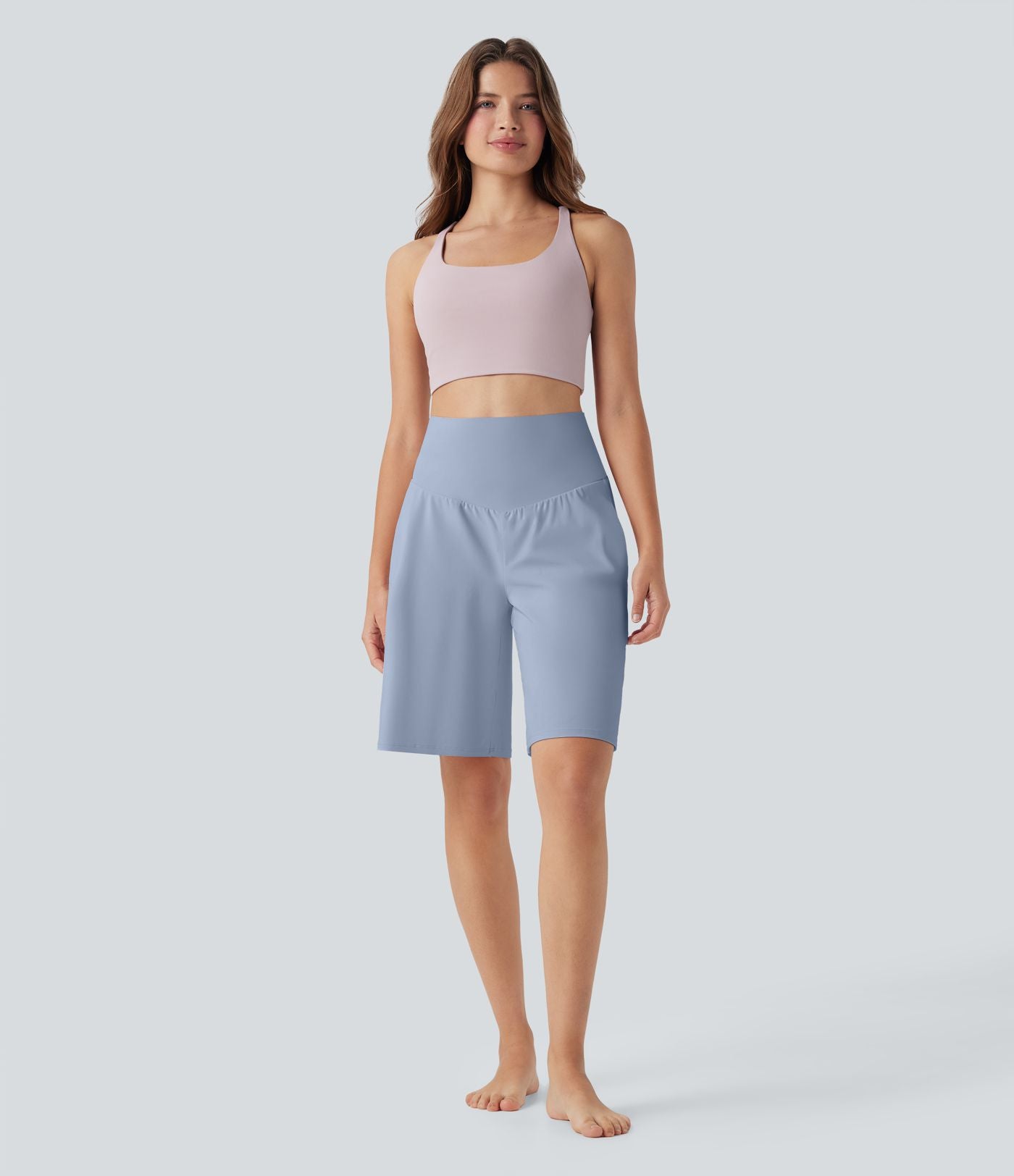 Bermuda SoftlyZero™ Airy de yoga taille haute avec poches multiples et effet frais InstantCool