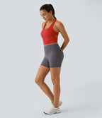 Softlyzero™ Plush Plus Débardeur Yoga Crop à Col U Plongeant Dos Nu Dos Nageur Découpé - UPF50+