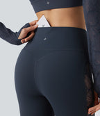 Legging de yoga gainant taille haute avec dentelle contrastée et poche Halara UltraSculpt™