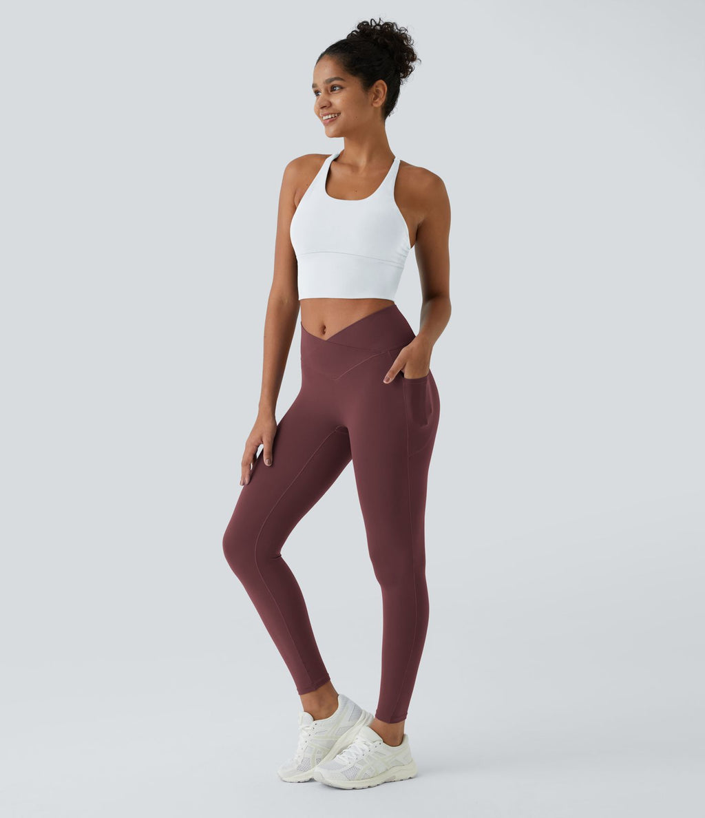 Softlyzero™ Legging Unis Poches Croisées