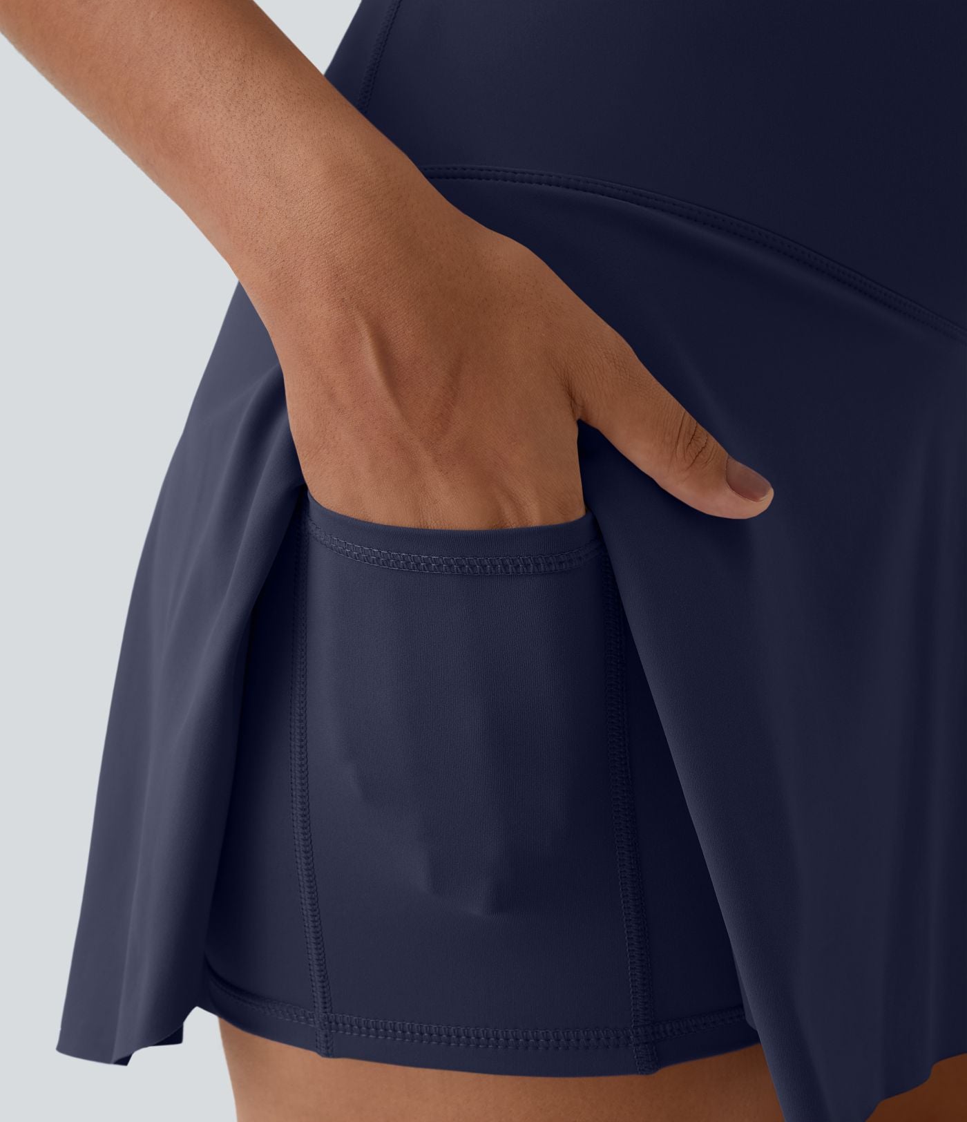 Jupe de tennis mini 2-en-1 quotidienne SoftlyZero™ Airy avec croisement, poche latérale et effet frais InstantCool, Lucid, protection solaire UPF50+