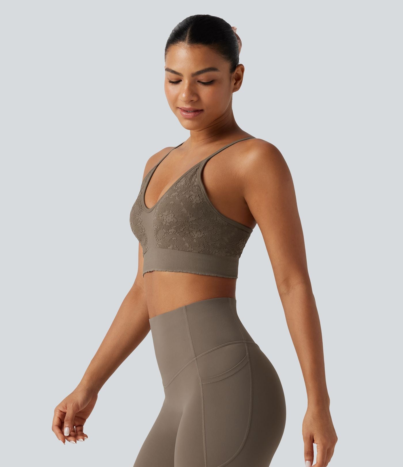 Brassière de sport yoga maintien léger sans couture OneForm Seamless Flow