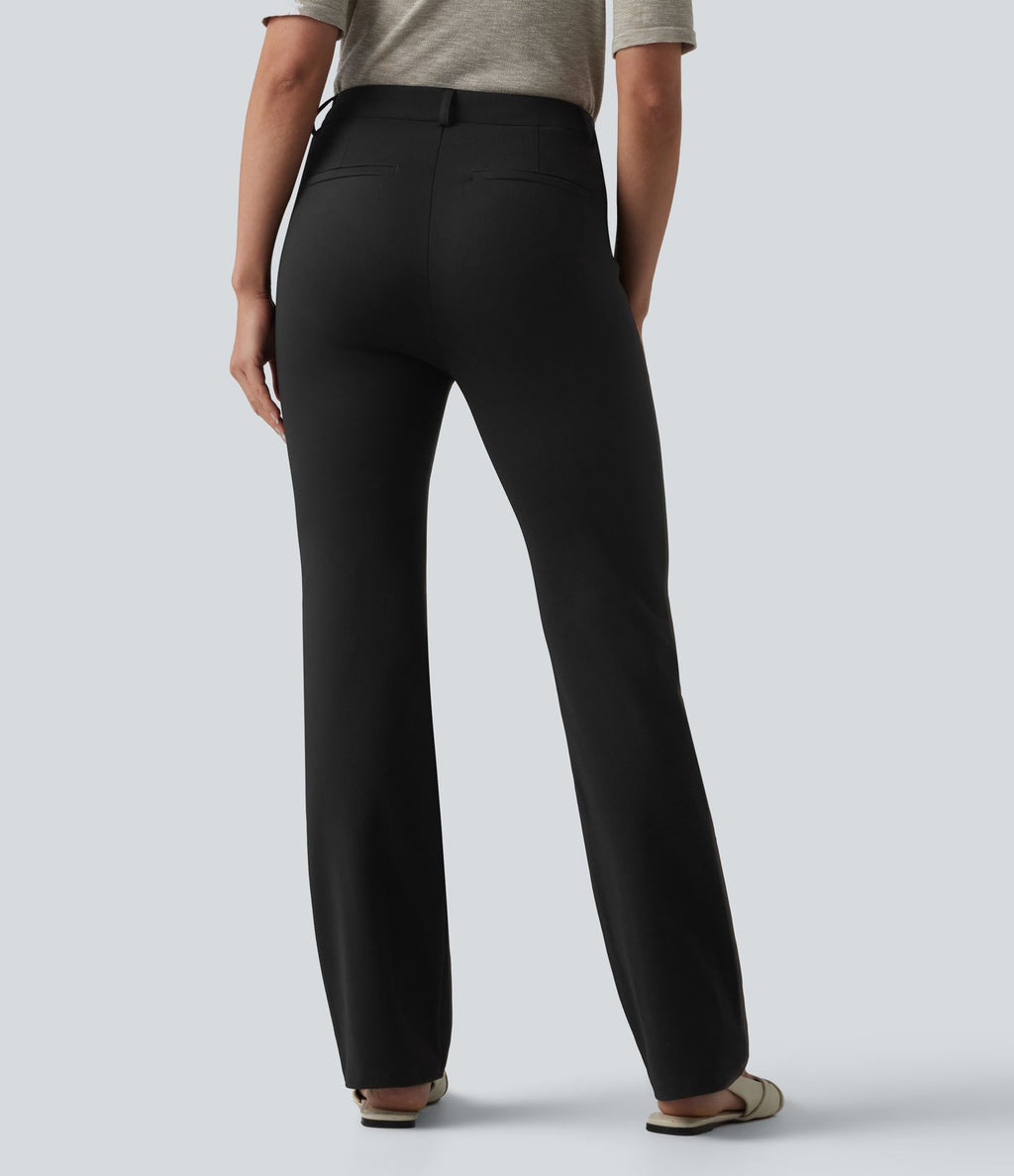 Halara Flex™ Pantalon tailleur bootcut taille haute à chevrons avec poches
