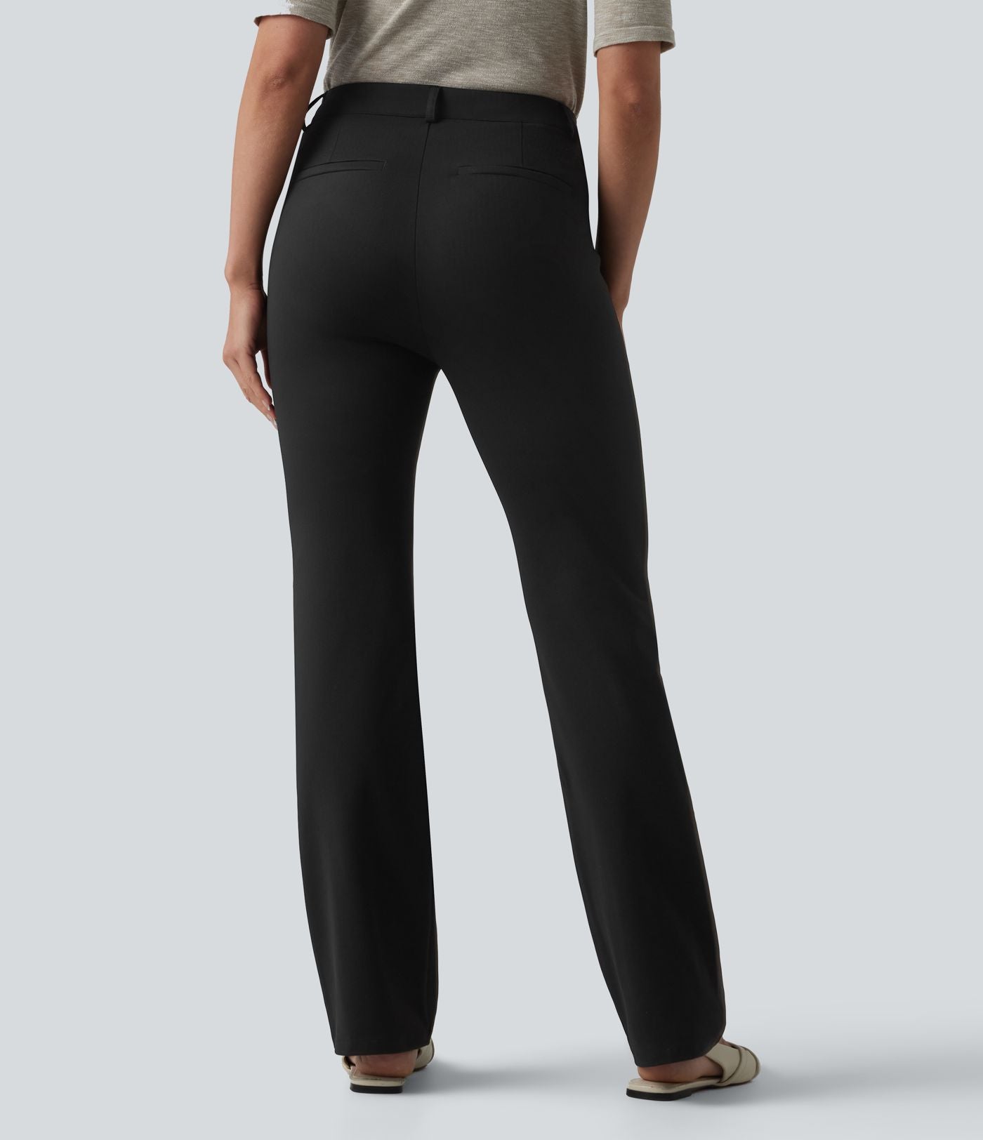Halara Flex™ Pantalon tailleur bootcut taille haute à chevrons avec poches