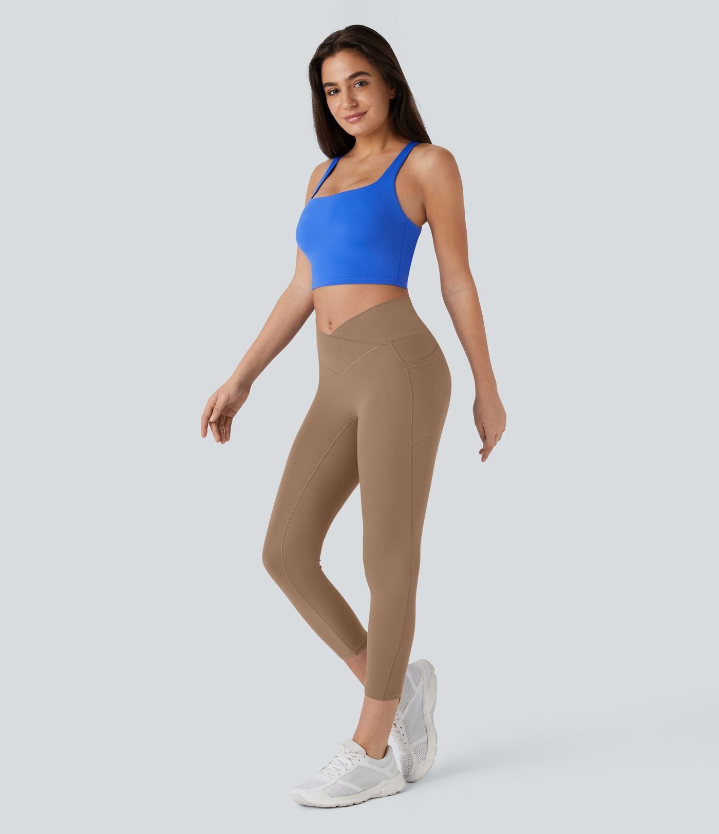 Softlyzero™ Legging Capri Unis Poches Croisées - UPF50+