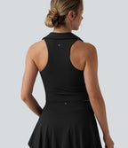 Haut de sport tennis SoftlyZero™ Airy dos nageur à fronces effet frais InstantCool, protection solaire UPF50+