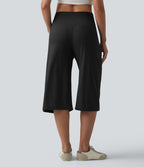Pantalon corsaire ample SoftlyZero™ Airy effet frais InstantCool taille haute gainant avec poches