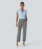 Pantalon de travail fuselé longueur cheville taille haute Halara Flex™ DayStretch avec poches