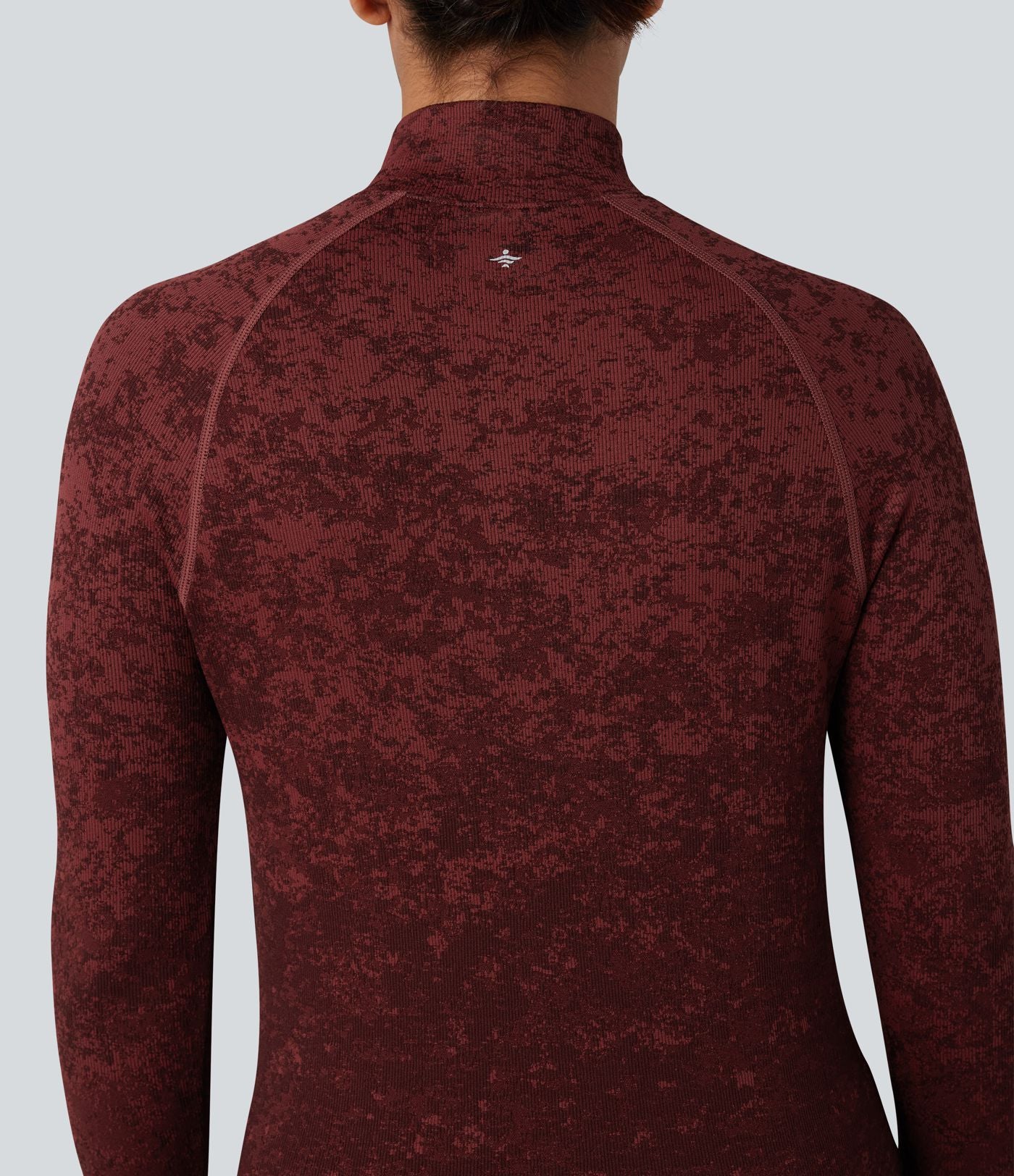 Haut de sport demi-zip à manches longues avec passants pouces sans couture OneForm Seamless Flow