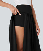 Jupe maxi fluide 2-en-1 gainante taille haute à séchage rapide Breezeful™
