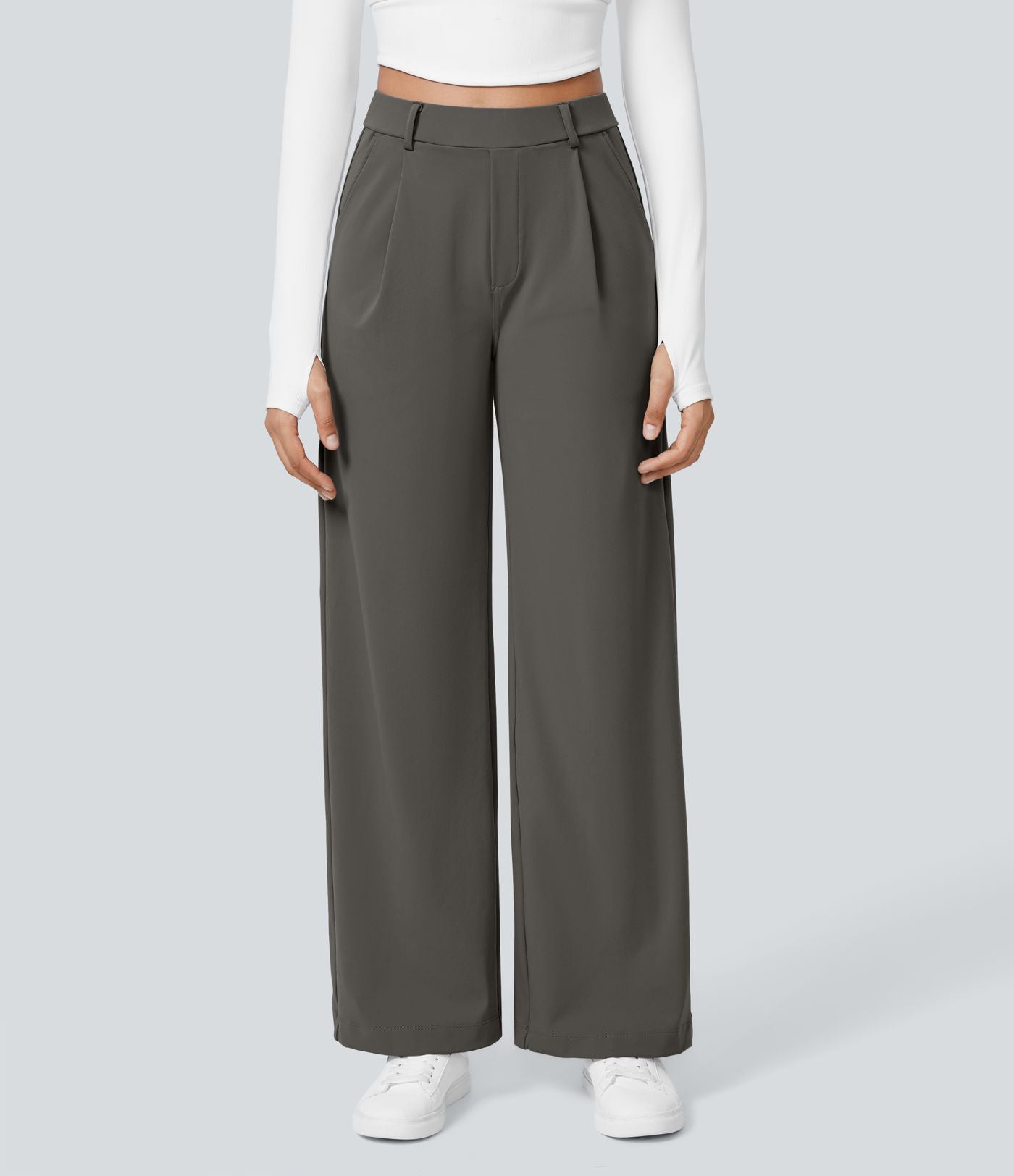 Pantalon tailleur Halara Flex™ DayStretch coupe droite taille haute avec poches