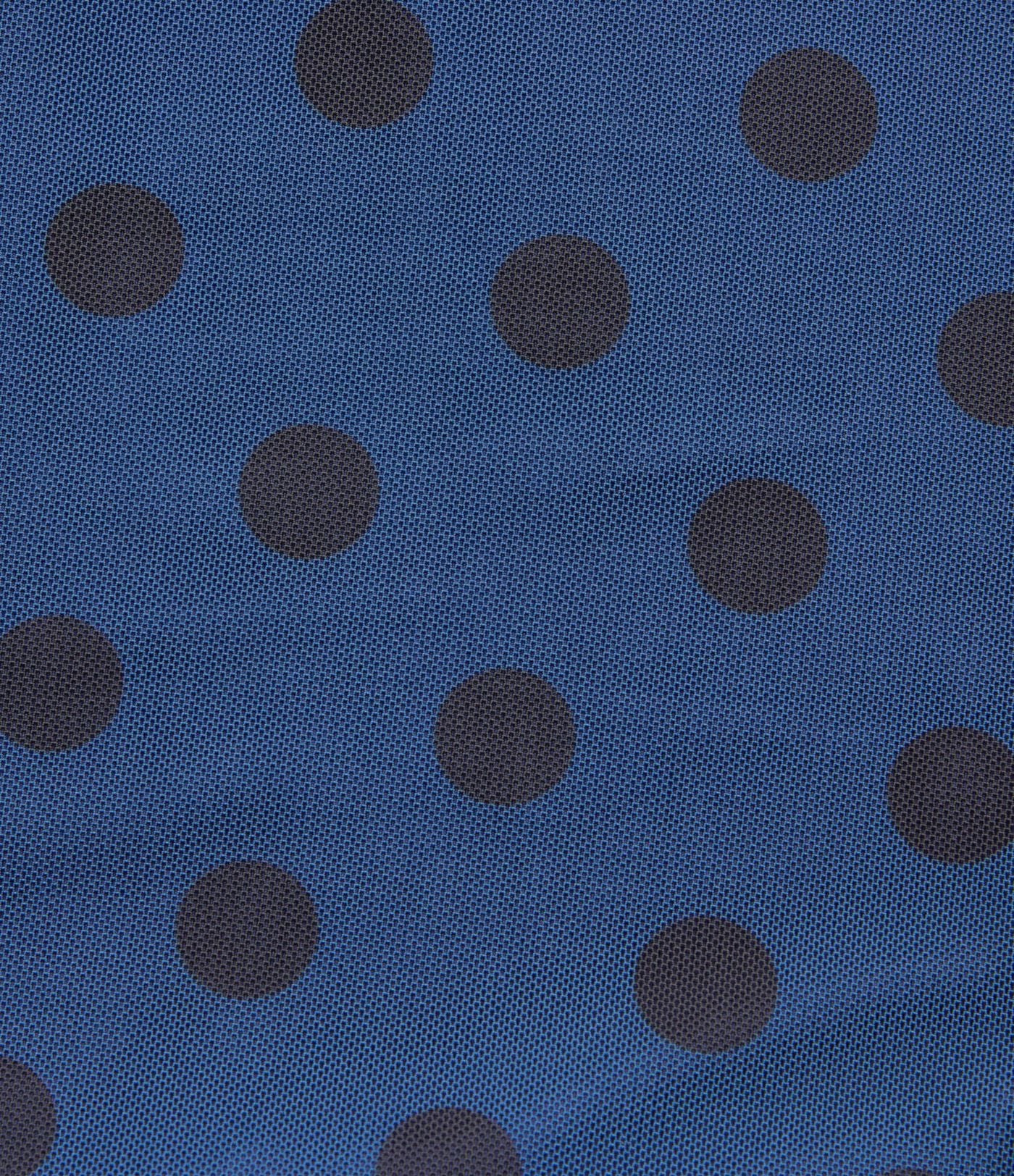 Robe décontractée col cheminée à pois en mesh avec manches à volants, ceinture et poches