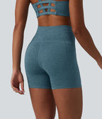Short cycliste de yoga Halara UltraSculpt™ chiné, taille haute, cordon de serrage, séchage rapide, 12,5 cm, avec poches