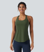 Débardeur running Halara UltraSculpt™ col rond dos croisé bonnets E-G