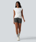 Haut de sport running col rond manches courtes ourlet croisé effet frais InstantCool séchage rapide, protection solaire UPF50+