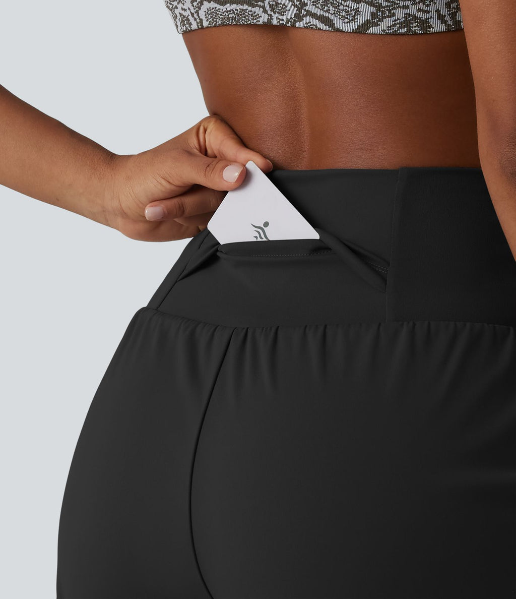 Short de yoga SoftlyZero™ Airy taille très haute 2-en-1 effet frais InstantCool 12,5 cm avec poches