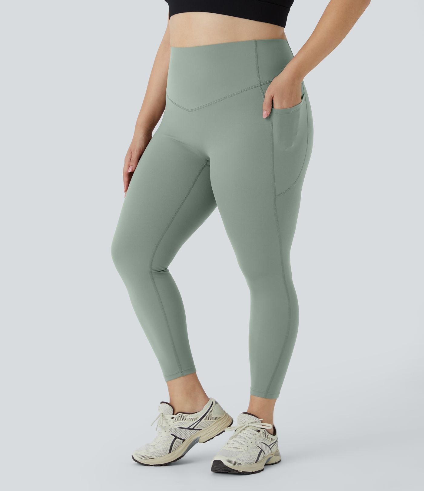 Legging d'entraînement gainant taille haute grande taille avec poches Halara UltraSculpt™