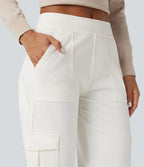 Halara Flex™ Taille Mi-Haute Multiples Poches Jambe Droite Jean Cargo Décontracté Extensible