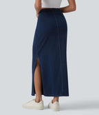 Halara Flex™ Jupe maxi casual en jean taille haute gainante