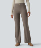 Pantalon tailleur évasé taille haute