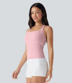 Débardeur de course crop top dos nu col carré bretelles croisées Softlyzero™ Airy Cool Touch - longueur rallongée - UPF50+