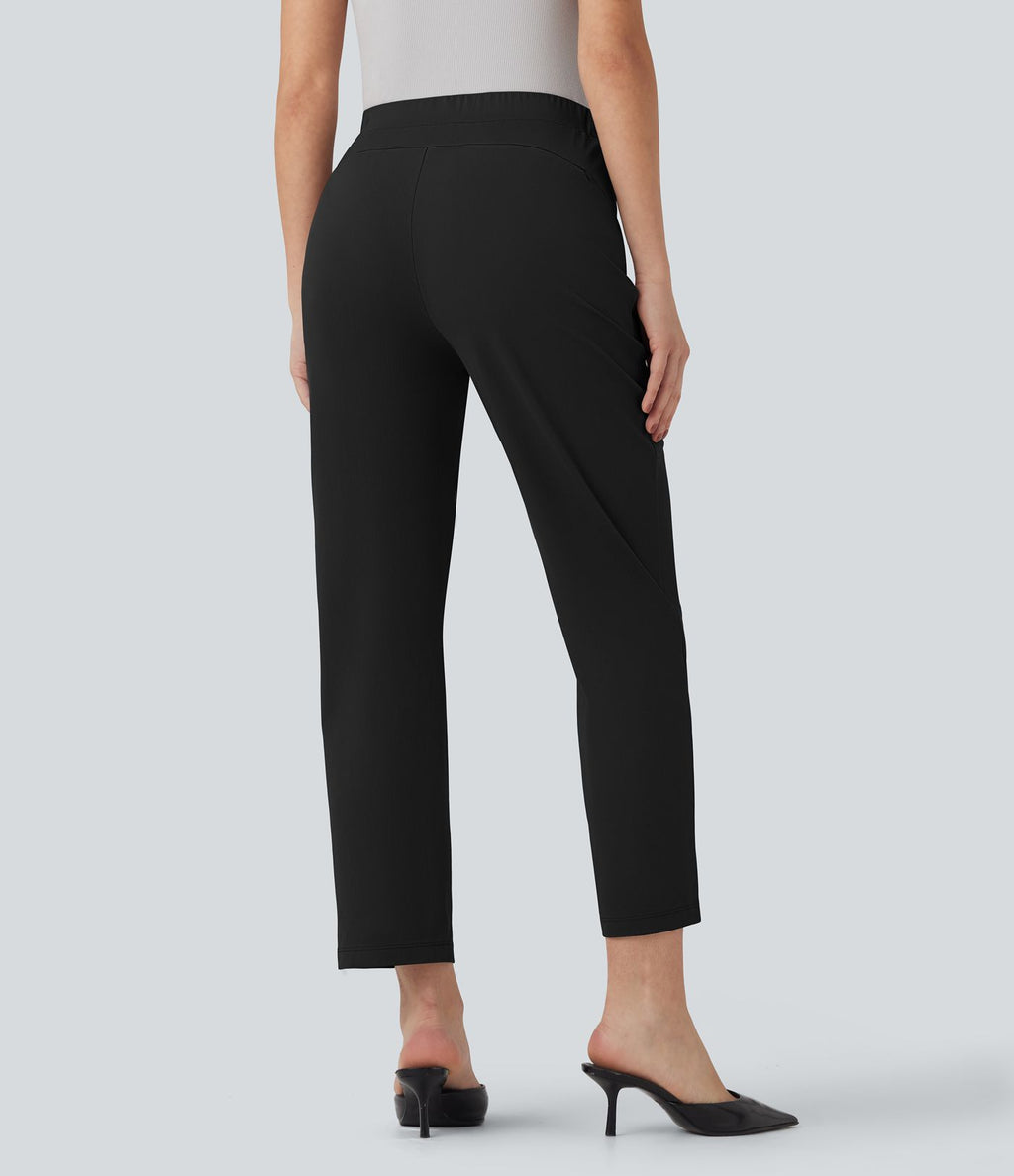 Pantalon de travail Halara Flex™ droit 7/8, taille haute, avec poches