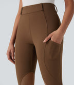 Pantalon ajusté taille haute effet daim contrastant DayStretch avec poches