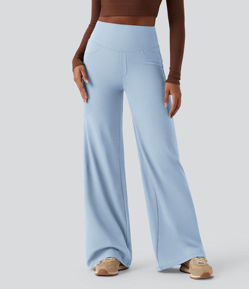 Pantalon yoga large gainant taille haute DayStretch avec poches