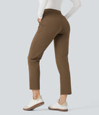 Pantalon de travail ajusté 7/8 repliable taille haute avec cordon de serrage Halara Flex™ DayStretch avec poches