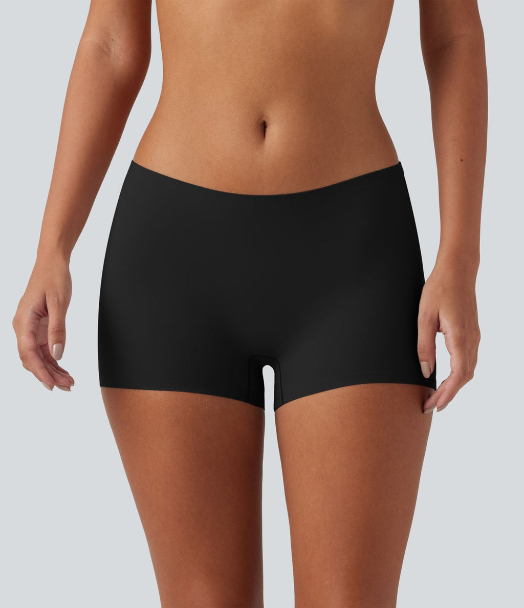 Shorty d'intérieur lisse à taille mi-haute
