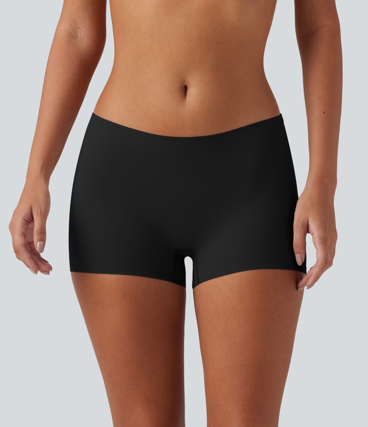 Shorty d'intérieur lisse à taille mi-haute
