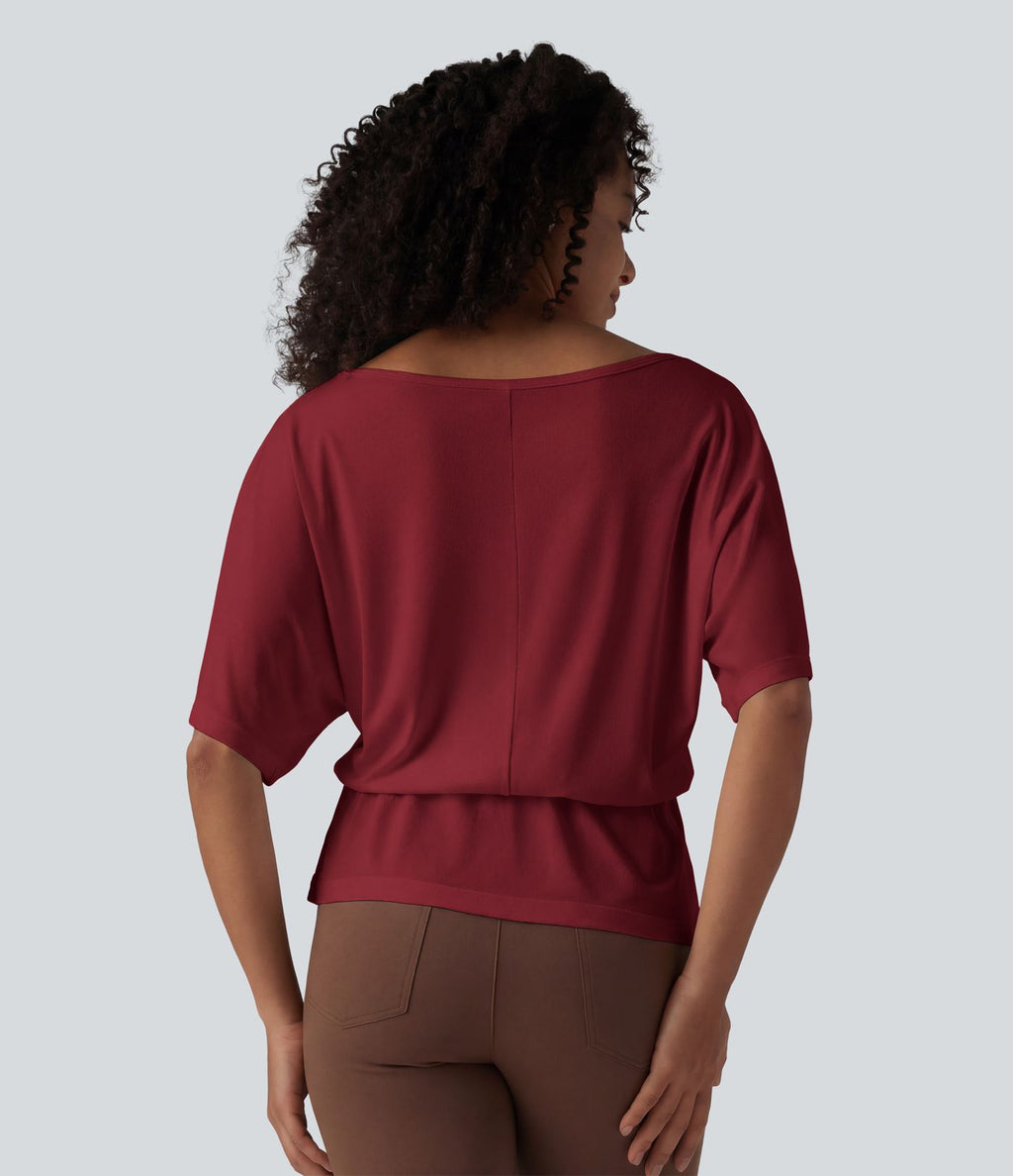 T-shirt de travail col bateau demi-manches
