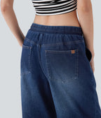 Jean ample en denim extensible à taille basse avec cordon Halara Flex™ avec multiples poches