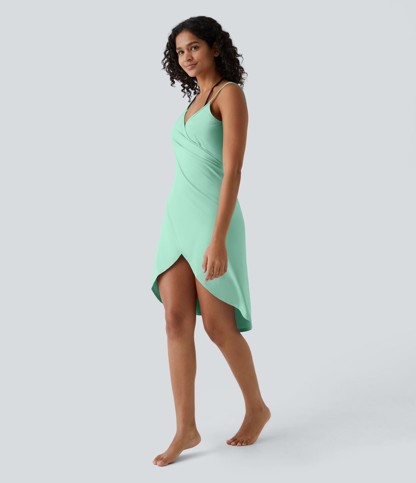 Robe de Plage Fines bretelles croisée dos nu effet portefeuille effet frais InstantCool