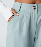 Joggings décontractés à taille mi-haute avec poches