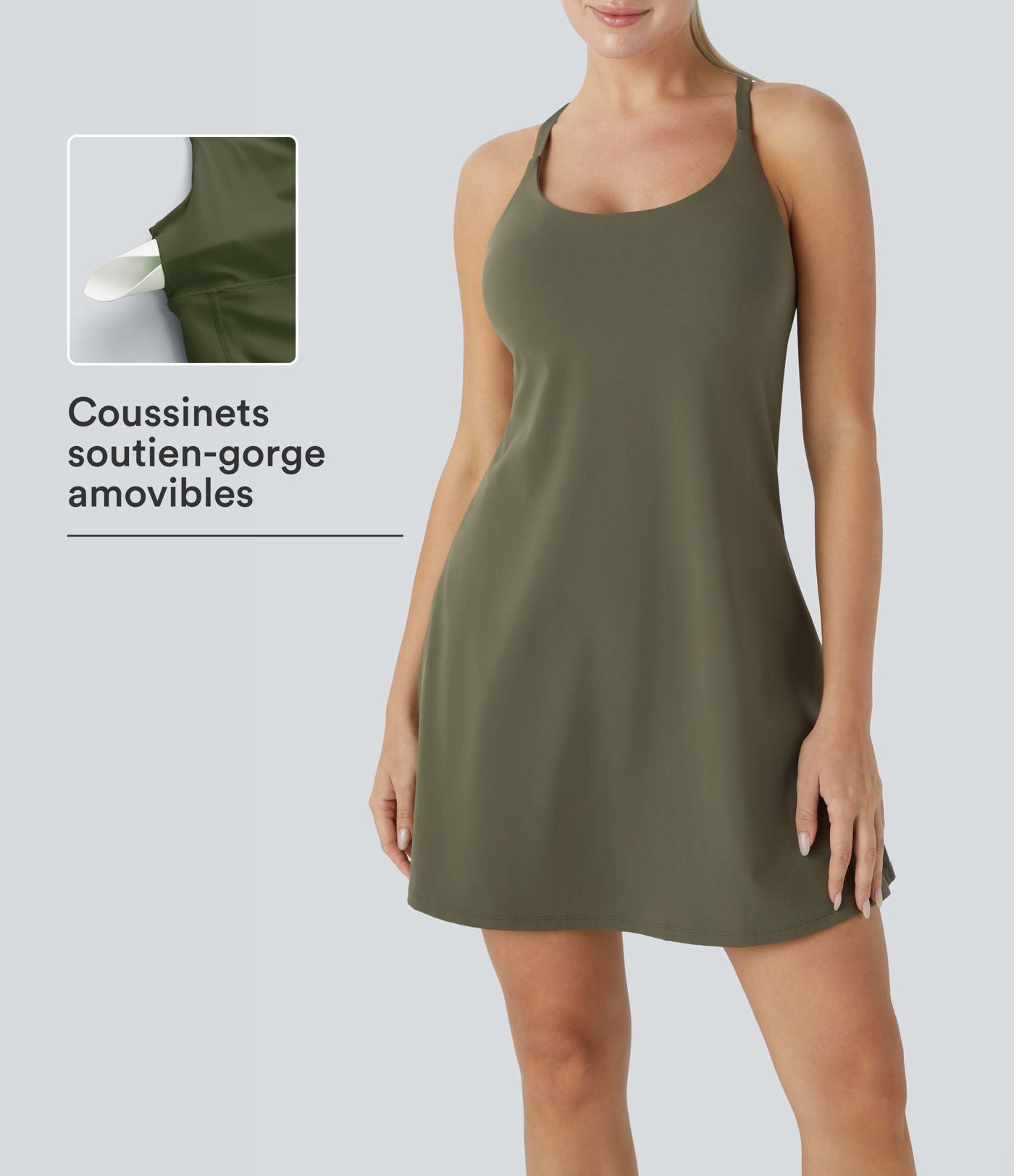 Robe de sport mini 2-en-1 SoftlyZero™ Plush avec poche E-G