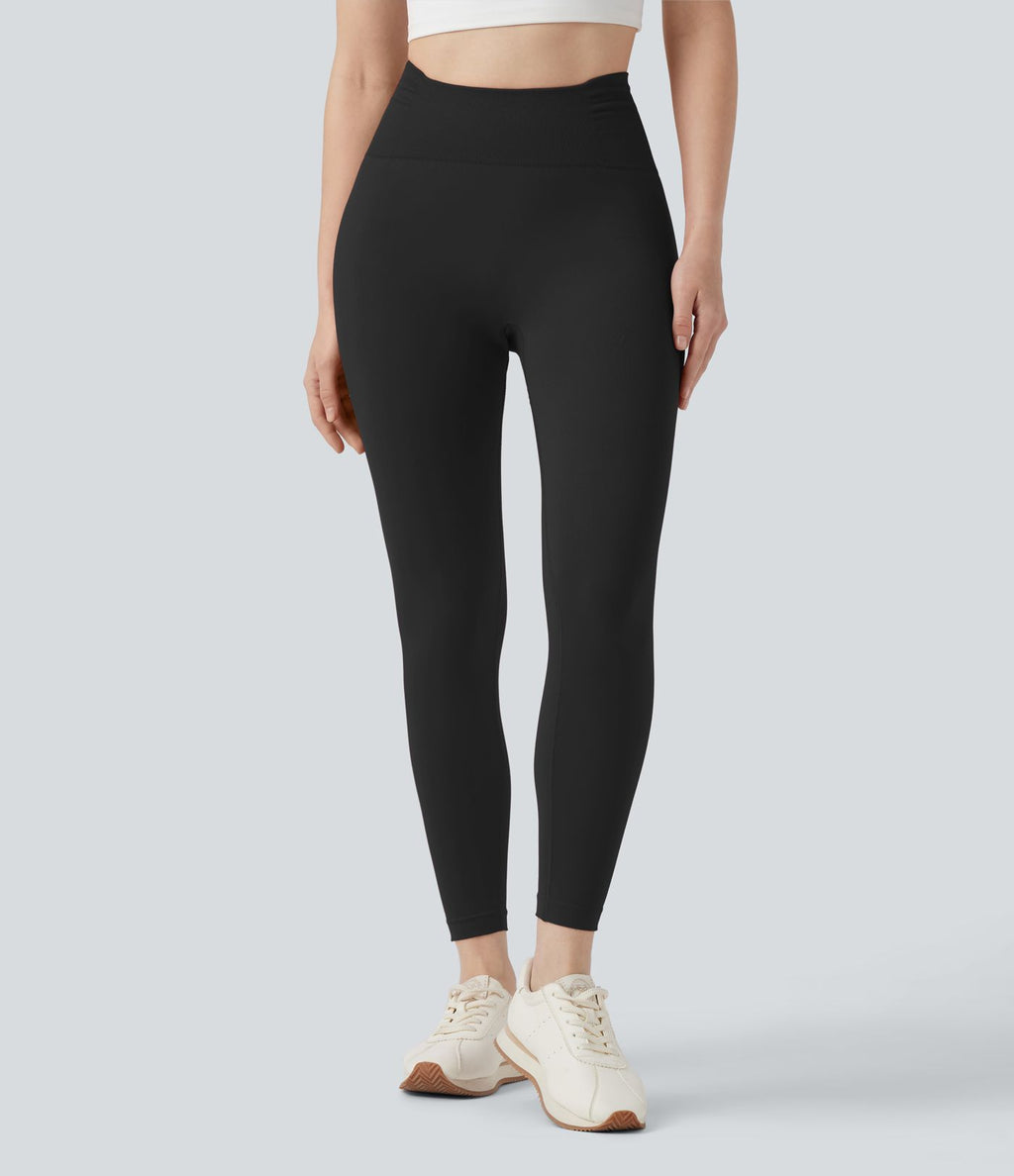 Legging de yoga 7/8 taille haute effet push-up Seamless Flow