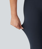 Legging de yoga Halara UltraSculpt™ taille haute, ceinture en V, dentelle contrastée, à poches