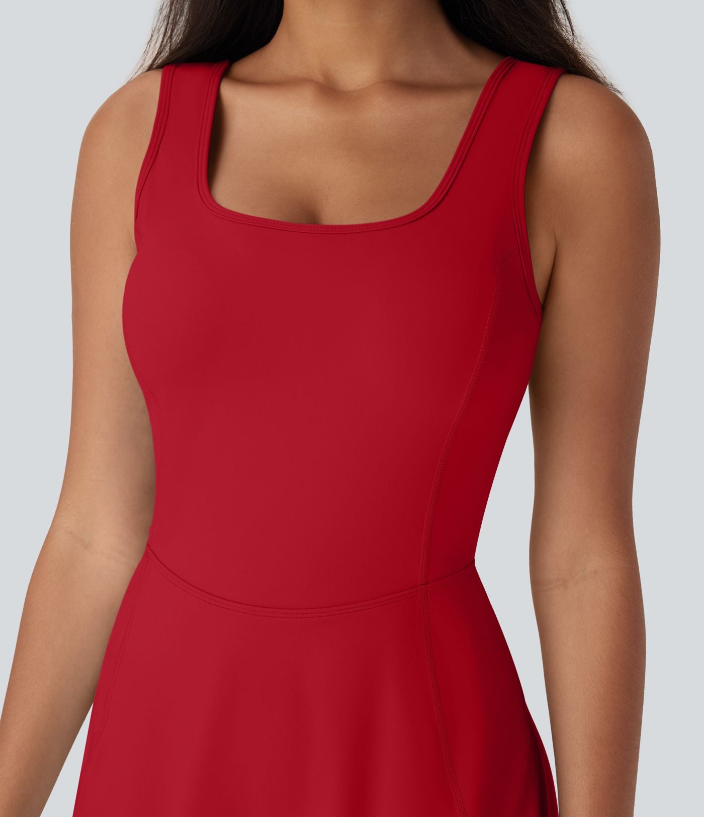 Robe SoftlyZero™ Airy de danse mini 2-en-1 dos nu, col U, bretelles croisées, poches latérales et effet frais InstantCool, accès facile Easy Peasy