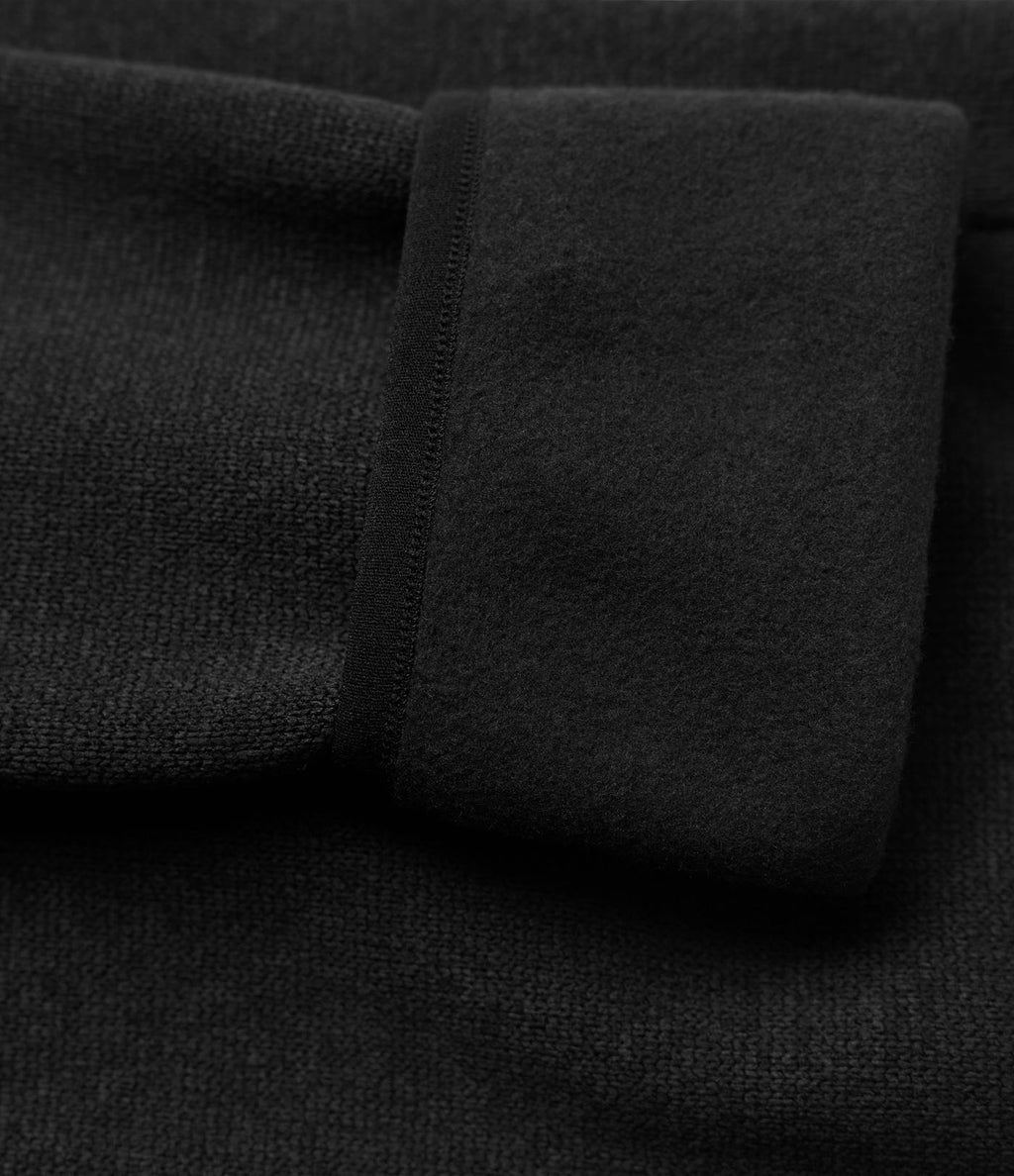 Veste polaire de randonnée chiné col montant manches longues avec fermeture éclair et poches