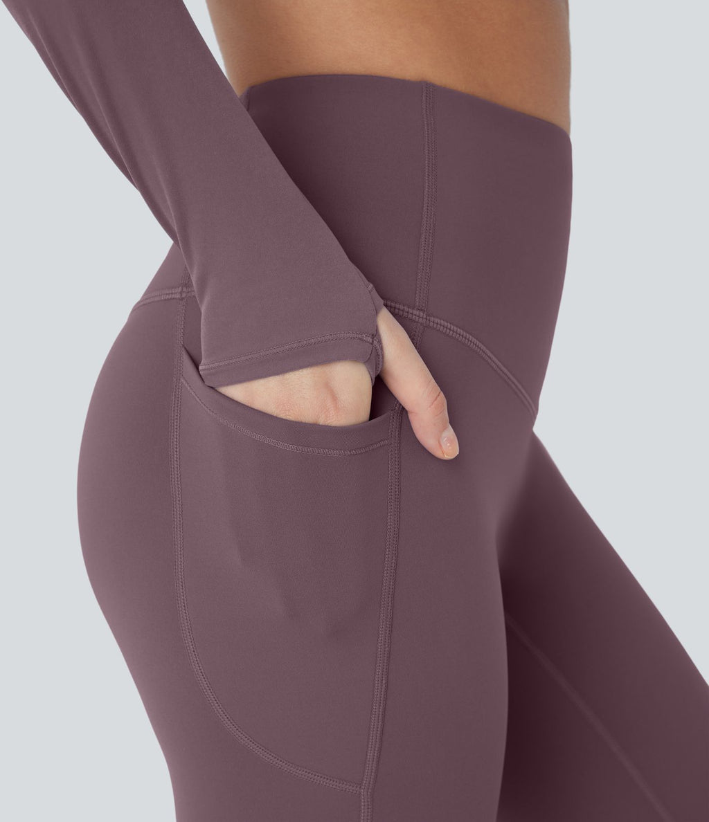 Legging de sport taille haute gainant et thermique Softlyzero™ avec poches