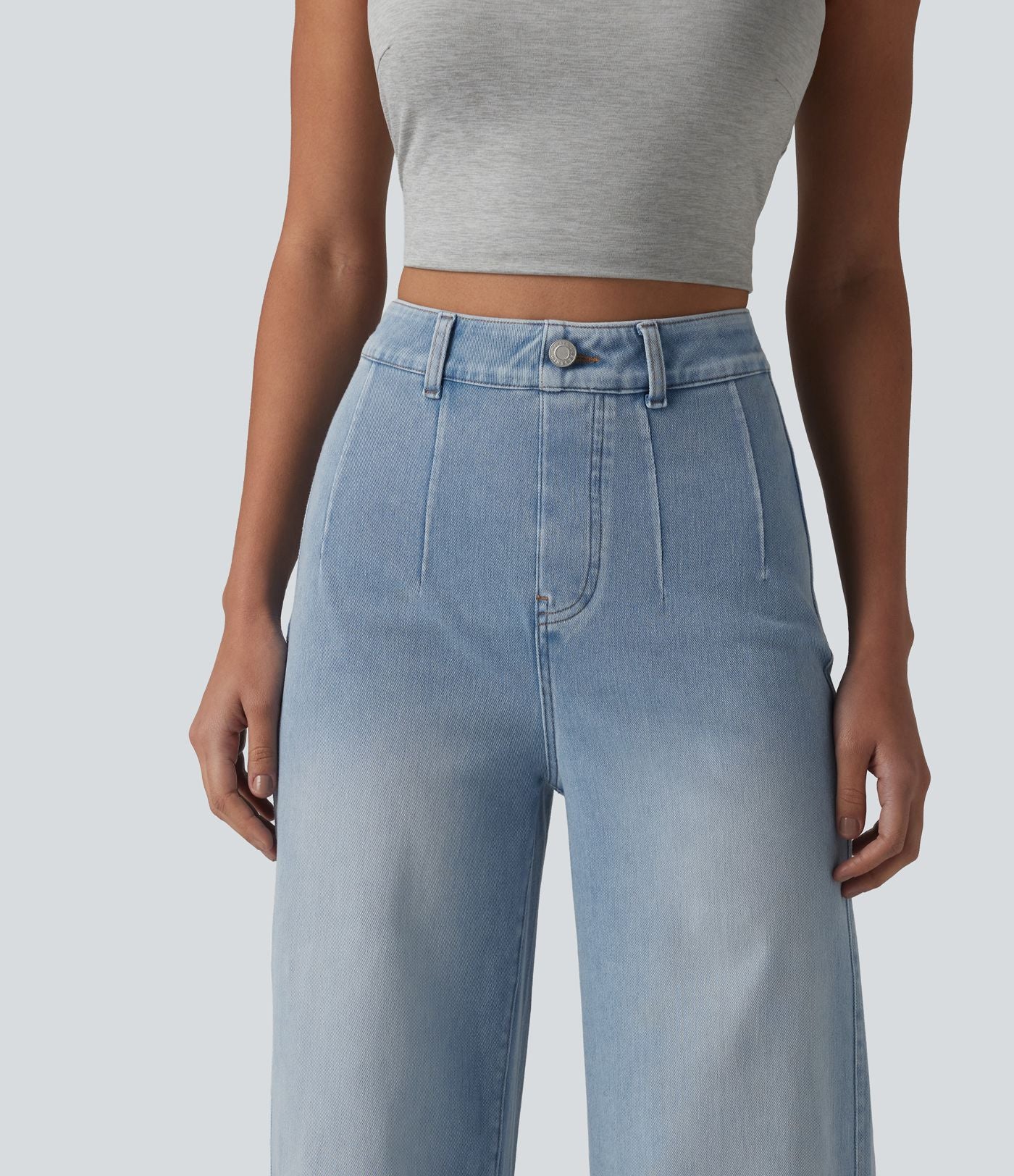 Halara Flex™ Jean large décontracté taille haute gainant avec poches