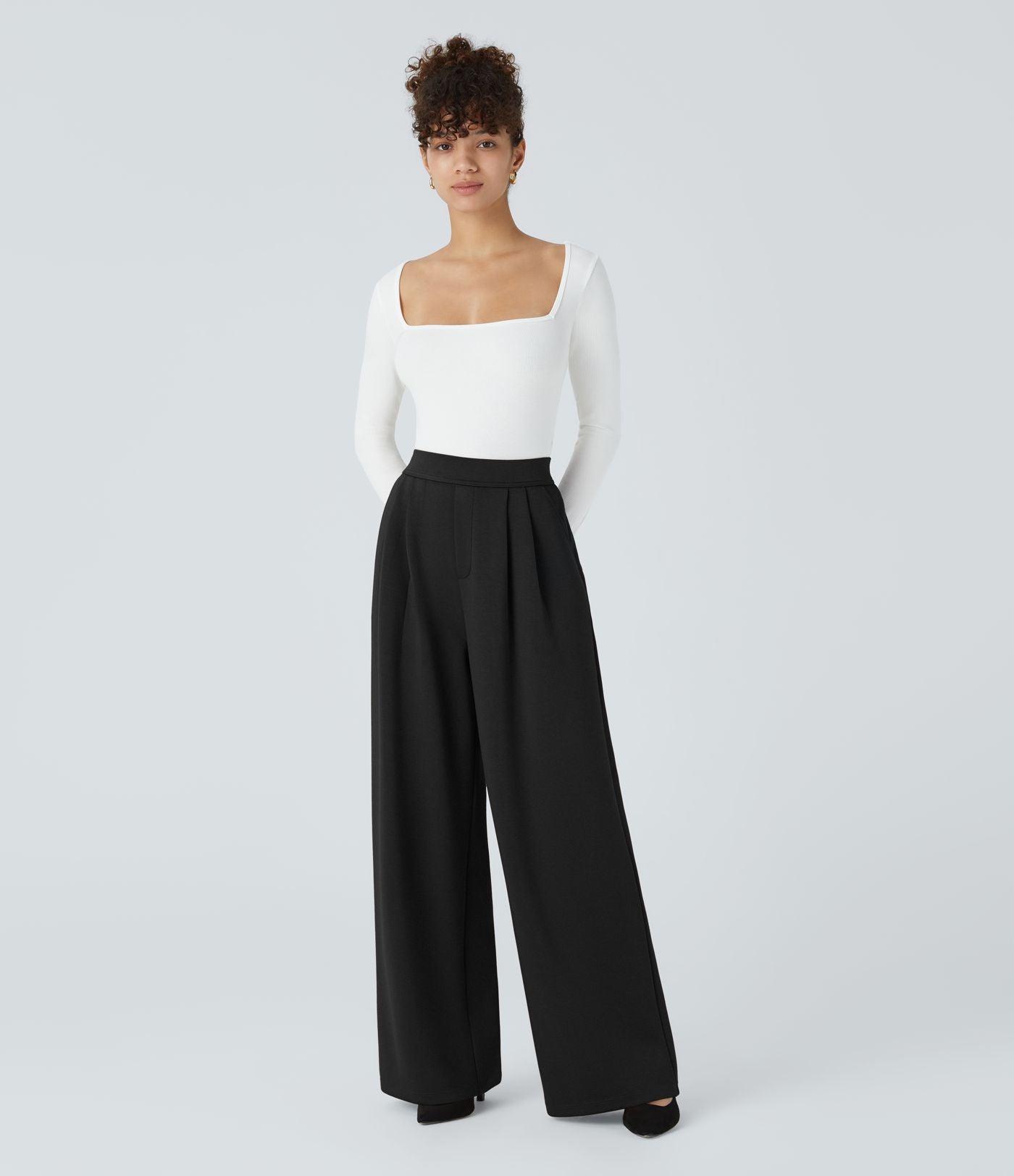 Pantalon de travail Halara Flex™ ample taille haute avec poches